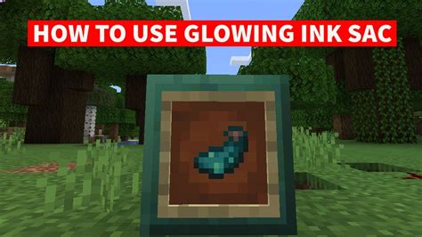 How to Use Glowing Ink Sac in Minecraft - YouTube