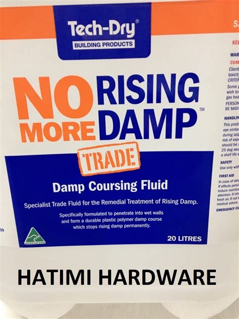 20 Litre No More Rising Damp Rising Damp Solutions Tech-Dry Fluid System | eBay