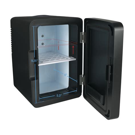 Personal Chiller LED Lighted Mini Fridge with Glass Door, New, Black ...