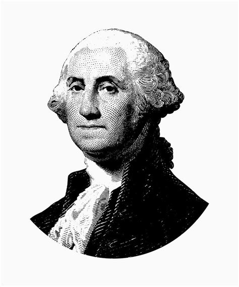 President George Washington Graphic - Black and White Digital Art by War Is Hell Store - Fine ...