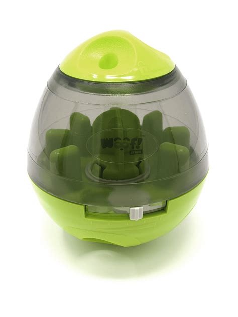 Woof! Prime Dog Toy Treat Ball Interactive Food Dispenser Small & Medium Dogs Green Color ...