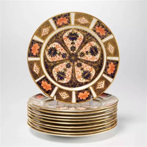 ROYAL CROWN DERBY Old Imari 1128 Bone China Bread Plates 10 Pc Set VTG *READ* $141.00 - PicClick