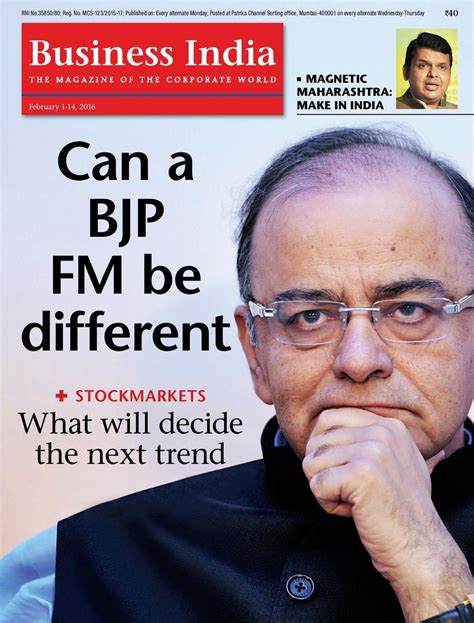 Business India-February 01, 2016 Magazine - Get your Digital Subscription