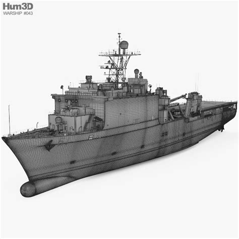 Harpers Ferry-class dock landing ship 3D model - Download Warship on ...