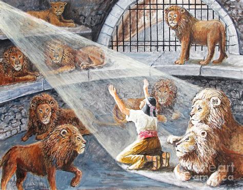 Daniel In The Lions' Den Painting by Philip Lee