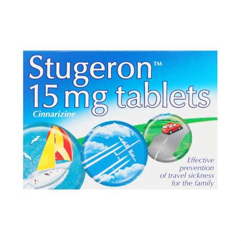 Stugeron 15 mg Cinnarizine Travel Sickness Tablets 15 Pack | Inish Pharmacy | Ireland