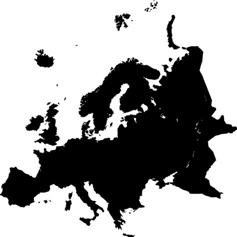 Europe Map Silhouette PNG Clipart Background - PNG Play