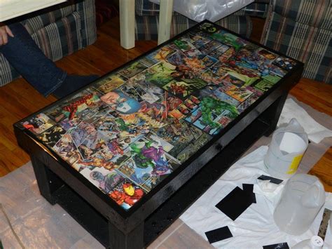 Comic Book Table | Diy table top, Diy table, Diy resin table tops