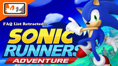 Sonic Runners Adventure (RUMOR): Gameloft FAQ List Retracted!? - YouTube