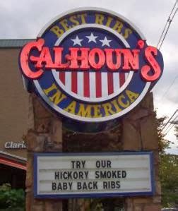 Grassy Knoll Institute: Calhoun’s - BBQ Ribs And Fries