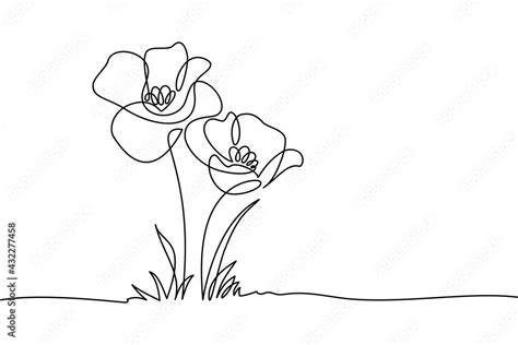 Line Drawings Of Flowers