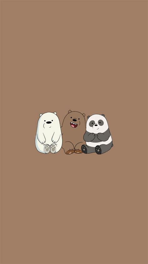 we bare bears aesthetic brown wallpaper simple cute kawaii | Wallpaper iphone cute, Bear ...