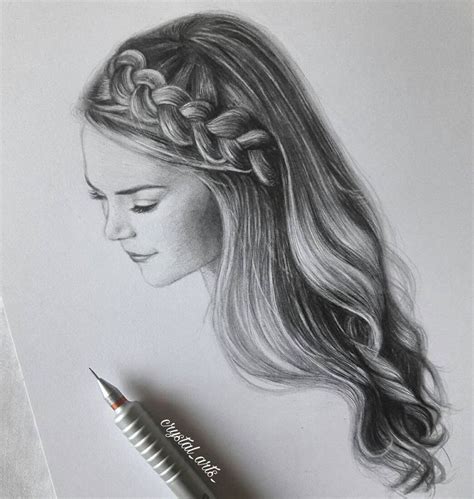 Hair Study Portrait Drawings | Portrait drawing, How to draw hair ...