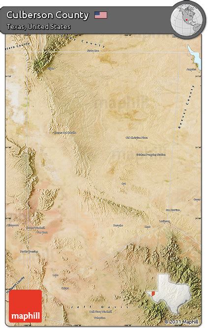 Free Satellite Map of Culberson County