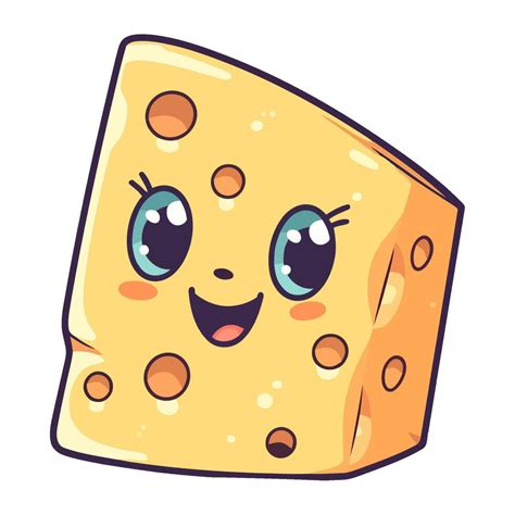 Cheese slice cartoon character illustration 49473799 Vector Art at Vecteezy