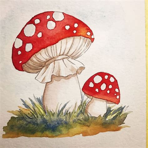 Mushroom | Mushroom drawing, Kawaii drawings, Cute drawings