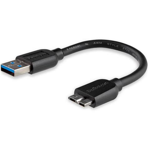 Startech 15cm 6in Slim USB 3.0 Micro B Cable Черный| Techinn