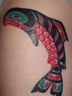 Auntie Em's Tattoos: Native American Tribal Salmon Tattoo