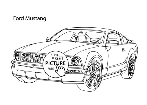 Vehicle Car Ford Mustang Coloring Page Cars Coloring Pages | Porn Sex Picture