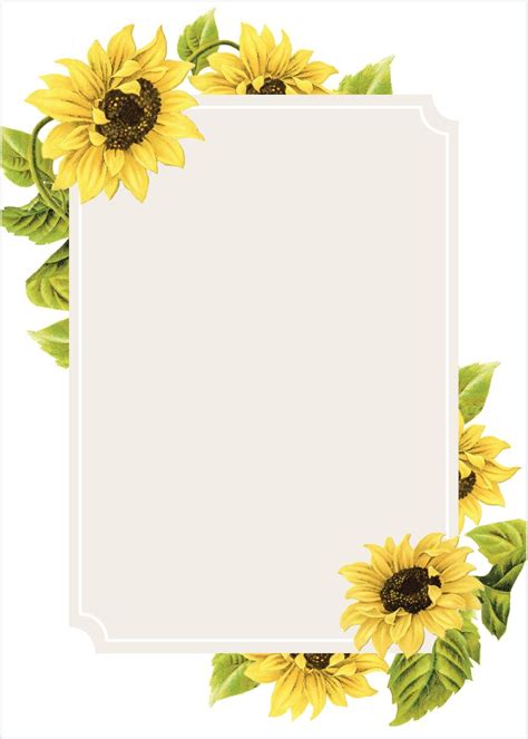 Sunflower Frame Wedding Invitations | Paper sunflowers, Sunflower wedding invitations, Wedding ...