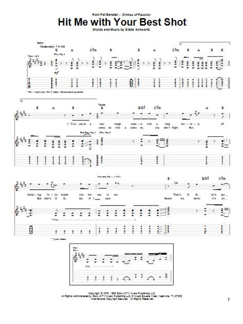 Hit Me With Your Best Shot by Pat Benatar - Guitar Tab - Guitar Instructor