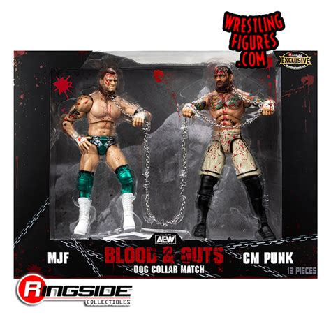 Dog Collar Match (CM Punk & MJF) 2-Pack - AEW Ringside Exclusive Toy Wrestling Action Figures by ...