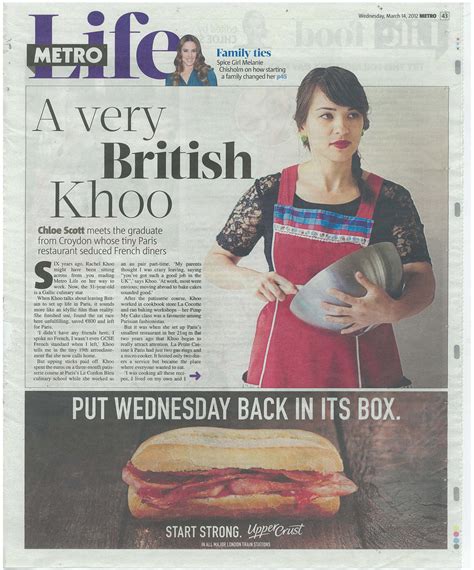 Metro UK, 14.03.12 - Rachel Khoo