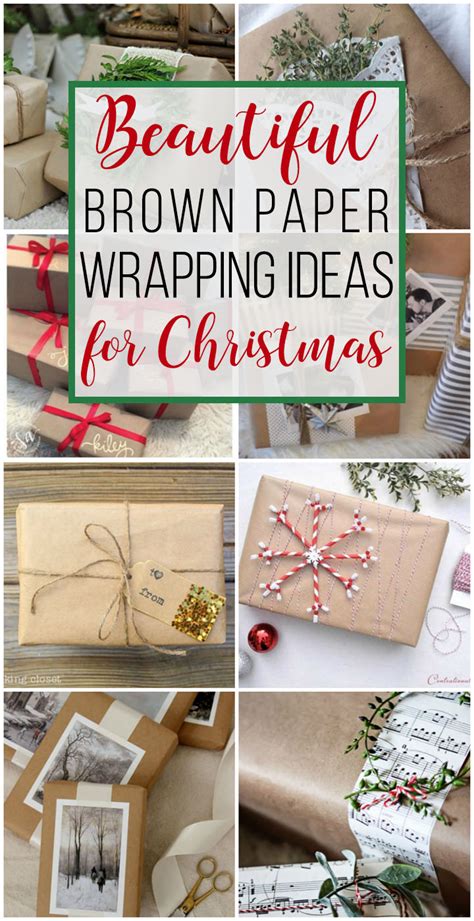 15 Brown Paper Wrapping Ideas for Christmas - unOriginal Mom