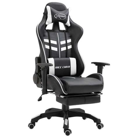 Gaming Chair with Footrest White | Afterpay | zipPay | zipMoney