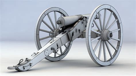 3D High poly model 6 Pounder Cannon M.1841 - Portfolio