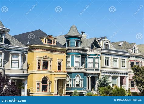 Painted Ladies Houses of San Francisco Stock Image - Image of historic ...