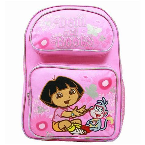 Dora the Explorer - Medium Backpack - Dora the Explorer - Laughing w/Boots Fowers New Bag 37677 ...