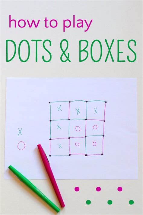 On the Go Boredom Buster Game: Dots and Boxes | Dots and boxes, Easy games for kids, Indoor ...