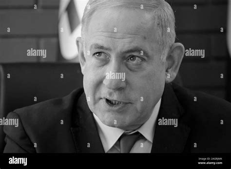 Israeli prime minister benjamin netanyahu had Black and White Stock Photos & Images - Alamy