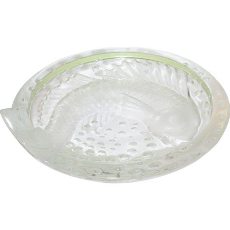 Vintage Lalique Bowl Fish Design from robbiaantique on Ruby Lane