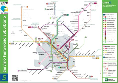 Trenord map - Map of trenord (Lombardy - Italy)