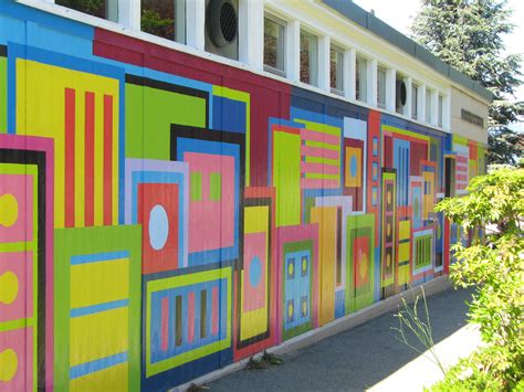 mural at nootka elementary school, vancouver, by students from Langara College | School murals ...