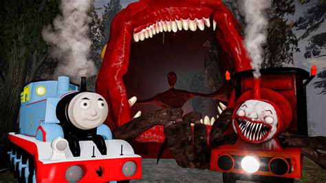 TRAIN EATER hunts CHOO-CHOO CHARLES and SCARY THOMAS - YouTube