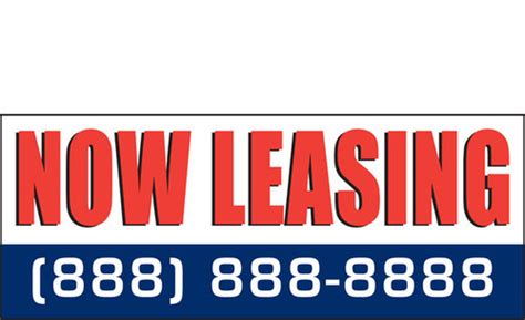 Now Leasing Banner Signs Design ID #1100 | DPSBanners.com