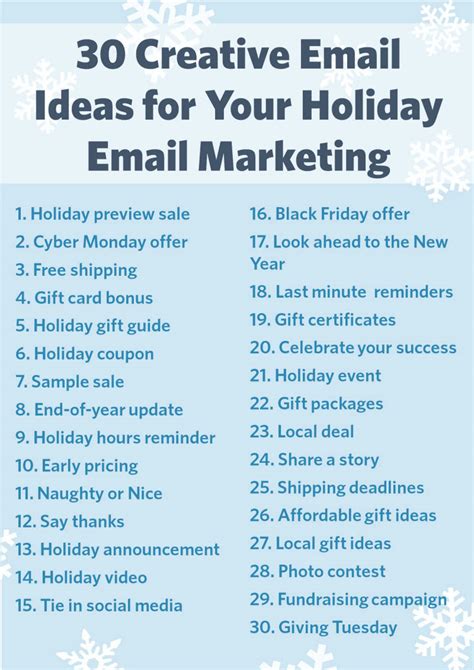 30 Email Ideas for the Holidays » Red Mango Marketing!