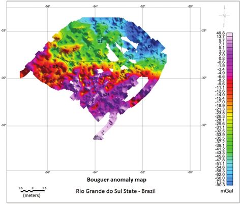 -Bouger anomaly map of RS showing gravimetric domains, characterized... | Download Scientific ...