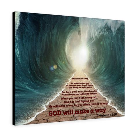 GOD Will Make A Way Canvas Scripture Wall Art, Jesus Home Decor, Bible Verse Art - Etsy