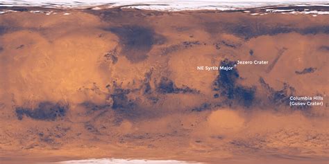 Final three landing site possibilities for the 2020 rover. The landing... | Download Scientific ...