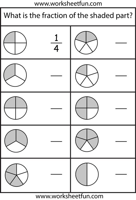 Free Fraction Worksheets