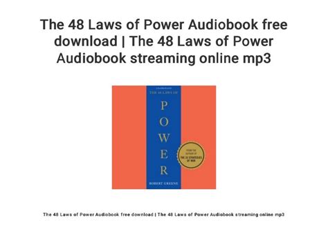 The 48 Laws of Power Audiobook free download | The 48 Laws of Power A…