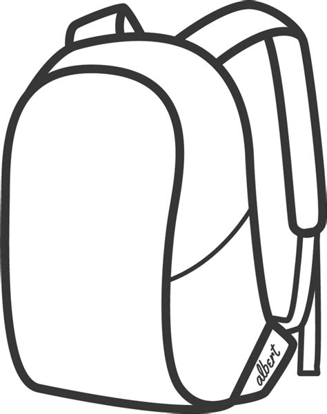 Backpack Clip Art Black And White - Free Backpack Clipart, Download Free Backpack Clipart Png ...