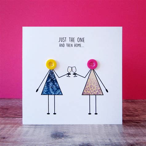 'just the one then home' funny card for ladies by mrs l cards | notonthehighstreet.com