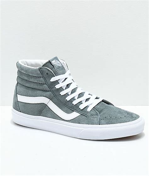 Vans Sk8-Hi Stormy Grey Skate Shoes | Zumiez | Vans, Vans shoes high ...