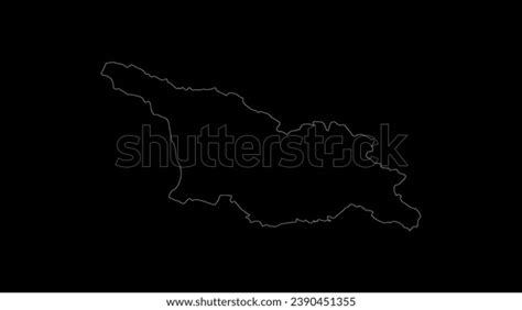 Georgia Map Vector Illustration Drawing White Stock Vector (Royalty ...