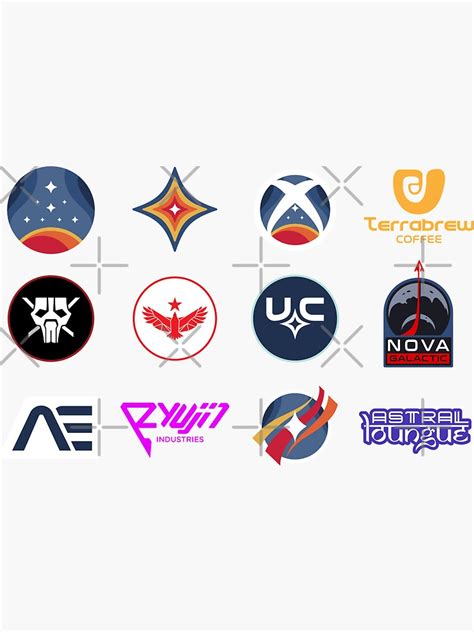 "Starfield Faction Logos Bundle" Sticker for Sale by farmshapeup ...